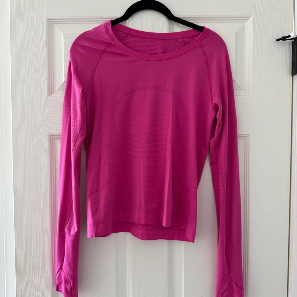 Lululemon Athletica Vibrant Pink Long Sleeve Tee